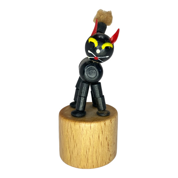 Dancing Black Cat Thumb Finger Push Puppet - Picture 1 of 6